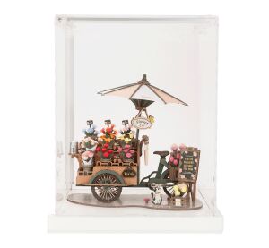 RoboTime Display mit Blumenkarren