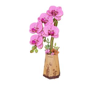 RoboTime 3D-Holzpuzzle Lila Orchidee