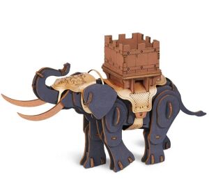 RoboTime 3D-Holzpuzzle Kämpfender Elefant