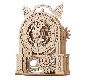 Ugears Mechanisches 3D-Holzpuzzle Dekorativer Wecker