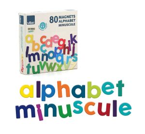 Vilac Magnetisches Holzalphabet Kleinbuchstaben 80 Stück