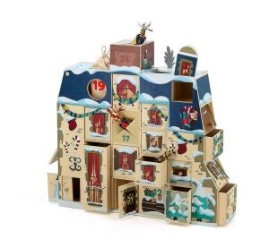 Vilac Befüllbarer Adventskalender aus Holz Häuschen