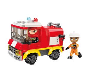 Qman Mine City Fire Line W12011-4 Tanklöschfahrzeug