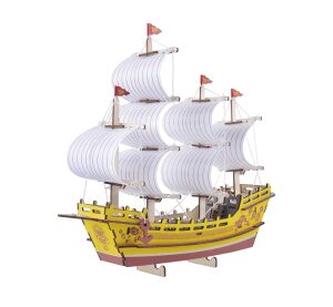 Woodcraft Hölzernes 3D Puzzle Handelsschiff