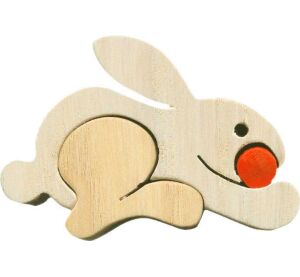 Fauna Massivholzpuzzle kleines Kaninchen