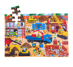 Bigjigs Toys Baustelle Bodenpuzzle 48 Teile