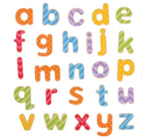 Bigjigs Toys Magnetisches Farbalphabet (Kleinbuchstaben)