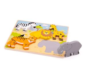Bigjigs Toys Einschub-Puzzle-Safari