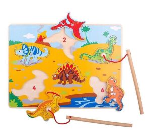 Bigjigs Toys Hölzerne Dinosaurier Fänger