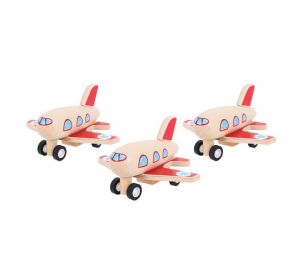 Bigjigs Toys Hölzernes Aufziehflugzeug 1 Stück