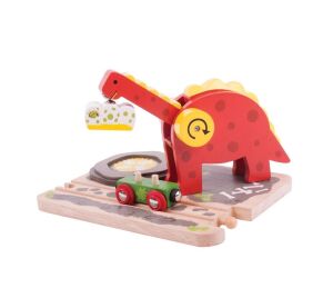 Bigjigs Rail Schiene Dinosaurier-Kran