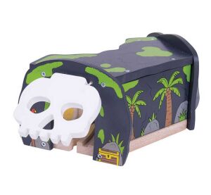 Bigjigs Rail Eisenbahntunnel mit Schalterhöhlen-Totenkopf