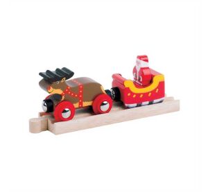 Bigjigs Rail Weihnachtsschlitten + Schiene