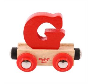 Bigjigs Rail Wagon Holzschienenbahn - Buchstabe G