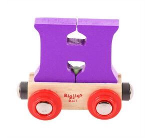 Bigjigs Rail Wagon Holzschienenbahn - Buchstabe H