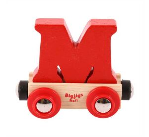 Bigjigs Rail Wagon Holzschienenbahn - Buchstabe M