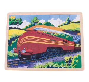 Bigjigs Toys Holzpuzzle historischer Zug Duchess of Hamilton 35 Teile