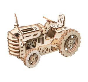 RoboTime Mechanisches 3D-Puzzle aus Holz Traktor