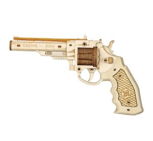 RoboTime Mechanisches 3D-Puzzle aus Holz Revolver Corsac