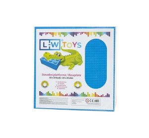 L-W Toys Große Baumatte 50x50 Punkte Blau