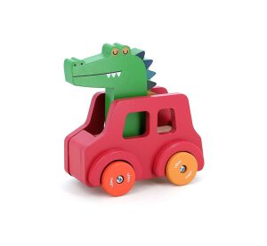 Vilac Holzspielzeugauto mit Hupe: Krokodil