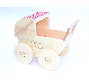 Kinderwagen für Puppen natur