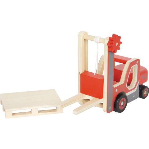 small foot Gabelstapler mit Palette