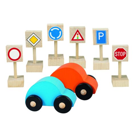 Detoa Autos und Verkehrsschilder