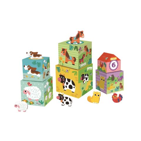2Kids Toys Würfel mit Bauernhoftieren