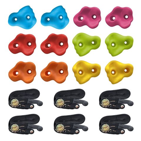 2Kids Toys Klettergriffe mit Baumschlaufen 12 Stück