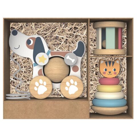 2Kids Toys Babygeschenkset Holzspielzeug 3 in 1