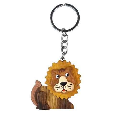 2Kids Toys Großer Schlüsselanhänger aus Holz liegender Löwe