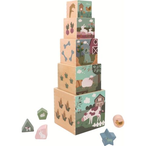 2Kids Toys Stapelwürfel Bauernhof
