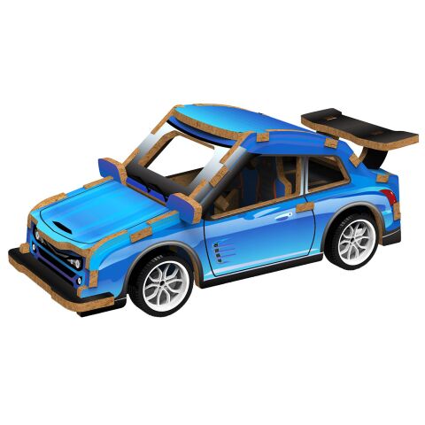 2Kids Toys 3D-Holzpuzzle Sportwagen blau