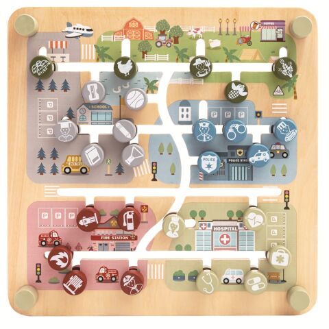 2Kids Toys Doppelseitiges Labyrinth Alphabet & Stadt