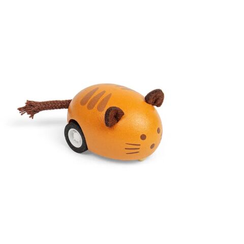 Bigjigs Toys Holzaufziehtier 1 Stk. Katze orange