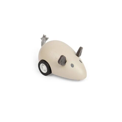 Bigjigs Toys Holzaufziehtier 1 St. Maus grau
