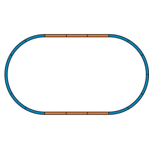 Piko Sockel für Schienensatz A (Basis oval) - 55365