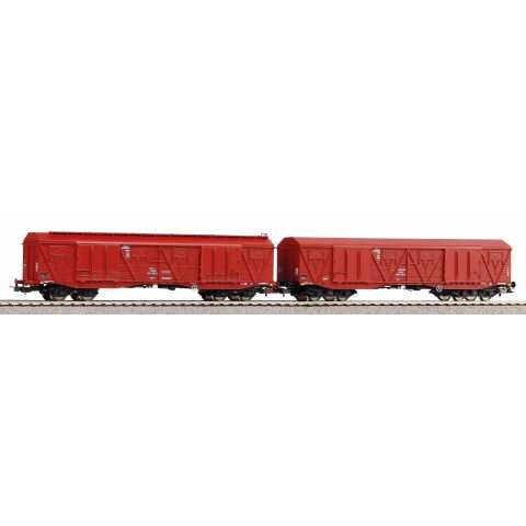Piko 2er-Set überdachte Großraumwagen 401Ka PKP V - 58232