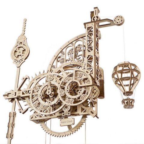 Ugears Mechanisches 3D-Holzpuzzle Wanduhr Aero