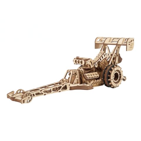 Ugears Mechanisches 3D-Holzpuzzle Rennwagen (Dragster)