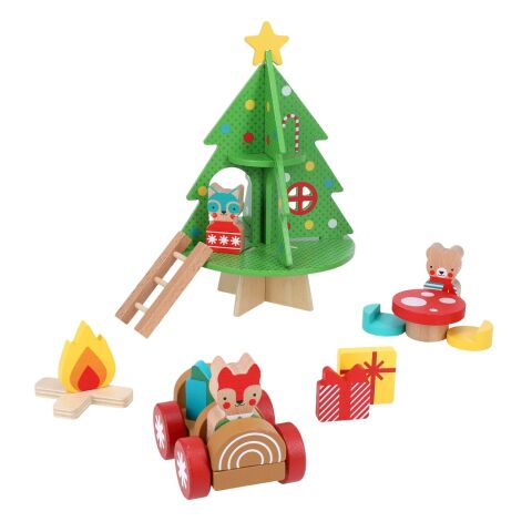 Petit Collage Holzspielset Weihnachtshaus
