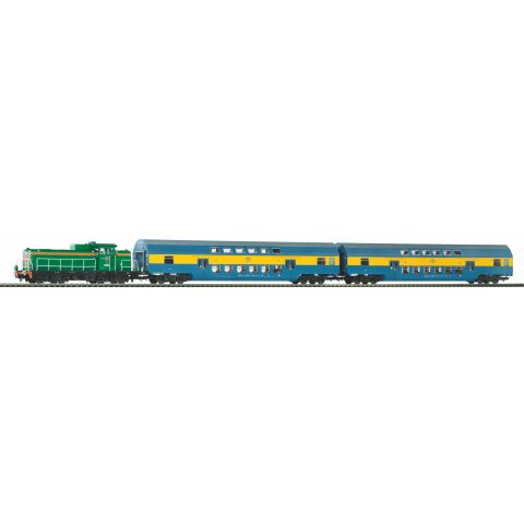 Piko Starter-Set Personenzug SM42 mit Doppelstockwagen PKP VI - 97934