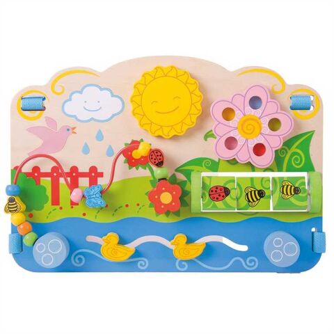 Bigjigs Baby Holz Sensorik-Brett Blumen