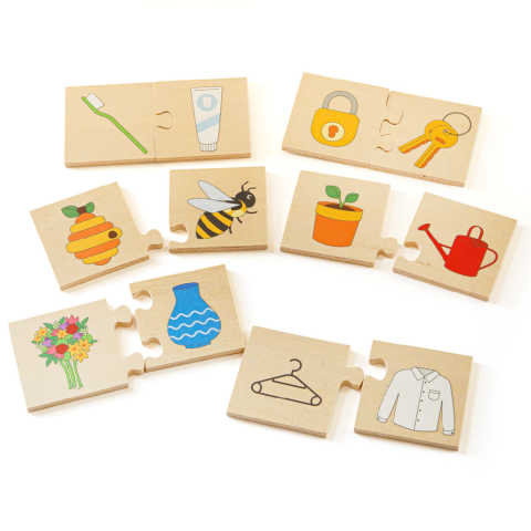 Bigjigs Toys Didaktisches Puzzle Was zusammengehört