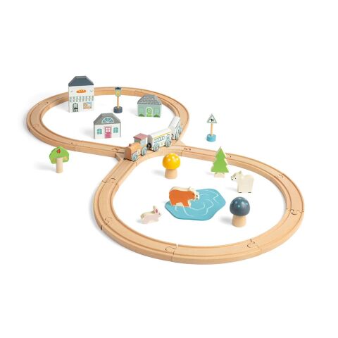 Bigjigs Toys Holzeisenbahngleis am Wald