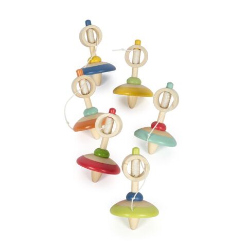 Bigjigs Toys Holzkreisel mit Schnur 1 Stück