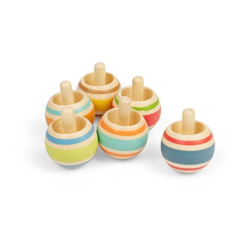 Bigjigs Toys Holzkreisel mit Streifen 1 Stück