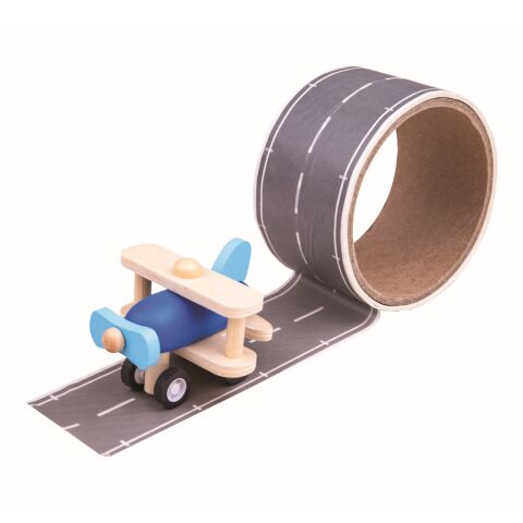 Bigjigs Toys Duct tape Landebahn mit Flugzeug