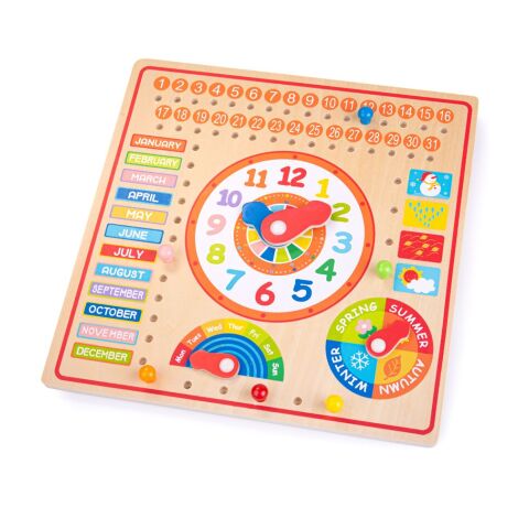 Bigjigs Toys Kalender mit Uhr